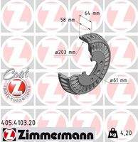ZIMMERMANN 405410320 Bremstrommel