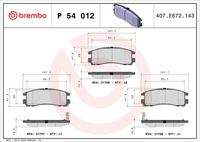 BREMBO P54012 Bremsbelagsatz, Scheibenbremse