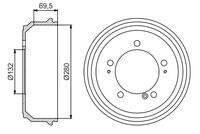 BOSCH 0986477169 Bremstrommel