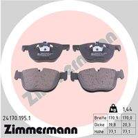 ZIMMERMANN 241701951 Bremsbelagsatz, Scheibenbremse