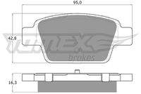 TOMEX Brakes TX1251 Bremsbelagsatz, Scheibenbremse