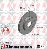 ZIMMERMANN 540531220 Bremsscheibe