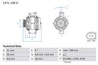 BOSCH 0986045380 Generator