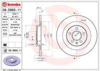 BREMBO 08D88311 Bremsscheibe