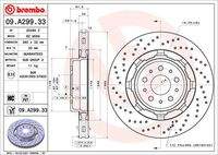BREMBO 09A29933 Bremsscheibe