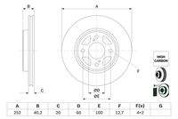 BOSCH 0986479F37 Bremsscheibe