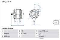 BOSCH 0986049950 Generator