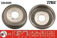 TRW DB4089 Bremstrommel