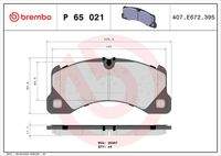 BREMBO P65021 Bremsbelagsatz, Scheibenbremse