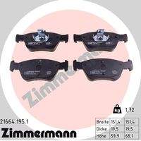 ZIMMERMANN 216641951 Bremsbelagsatz, Scheibenbremse