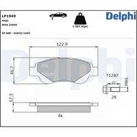 DELPHI LP1949 Bremsbelagsatz, Scheibenbremse