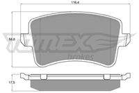 TOMEX Brakes TX1581 Bremsbelagsatz, Scheibenbremse