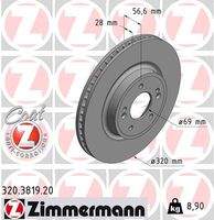 ZIMMERMANN 320381920 Bremsscheibe