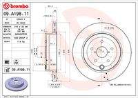 BREMBO 09A19811 Bremsscheibe