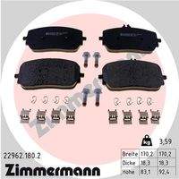 ZIMMERMANN 229621802 Bremsbelagsatz, Scheibenbremse