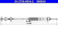ATE 24372808342 Seilzug, Kupplungsbetätigung