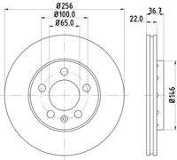 HELLA 8DD355127291 Bremsscheibe