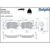 DELPHI LP3261 Bremsbelagsatz, Scheibenbremse