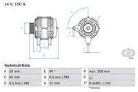 BOSCH 0986080410 Generator