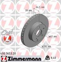 ZIMMERMANN 400365320 Bremsscheibe