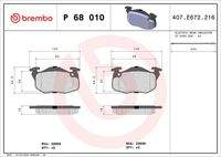 BREMBO P68010 Bremsbelagsatz, Scheibenbremse