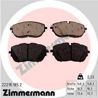 ZIMMERMANN 222181852 Bremsbelagsatz, Scheibenbremse