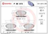 BREMBO P68073 Bremsbelagsatz, Scheibenbremse