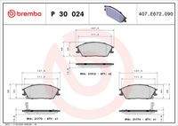 BREMBO P30024 Bremsbelagsatz, Scheibenbremse