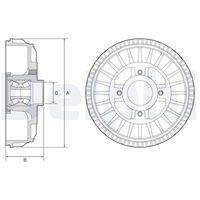 DELPHI BFR621 Bremstrommel