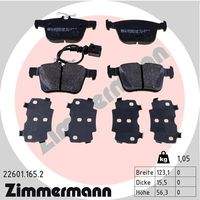 ZIMMERMANN 226011652 Bremsbelagsatz, Scheibenbremse