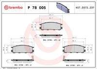 BREMBO P78005 Bremsbelagsatz, Scheibenbremse