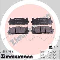 ZIMMERMANN 243501752 Bremsbelagsatz, Scheibenbremse