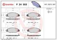 BREMBO P24053 Bremsbelagsatz, Scheibenbremse