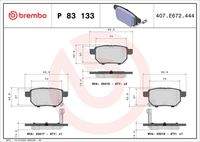 BREMBO P83133 Bremsbelagsatz, Scheibenbremse