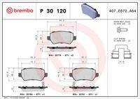 BREMBO P30120 Bremsbelagsatz, Scheibenbremse