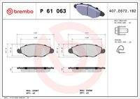 BREMBO P61063 Bremsbelagsatz, Scheibenbremse