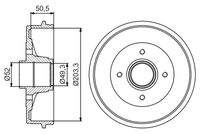 BOSCH 0986477211 Bremstrommel