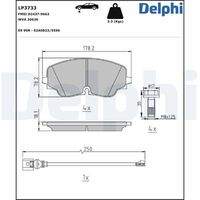 DELPHI LP3733 Bremsbelagsatz, Scheibenbremse