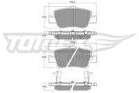 TOMEX Brakes TX1629 Bremsbelagsatz, Scheibenbremse