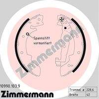 ZIMMERMANN 109901039 Bremsbackensatz