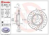 BREMBO 09B0431X Bremsscheibe