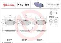 BREMBO P50168 Bremsbelagsatz, Scheibenbremse