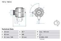 BOSCH 0986084690 Generator