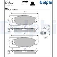 DELPHI LP1699 Bremsbelagsatz, Scheibenbremse