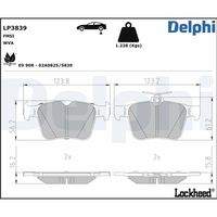 DELPHI LP3839 Bremsbelagsatz, Scheibenbremse