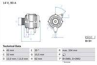 BOSCH 0986049610 Generator