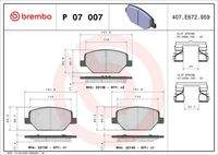 BREMBO P07007 Bremsbelagsatz, Scheibenbremse