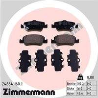 ZIMMERMANN 246641601 Bremsbelagsatz, Scheibenbremse