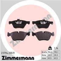 ZIMMERMANN 237942009 Bremsbelagsatz, Scheibenbremse