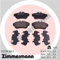 ZIMMERMANN 245781651 Bremsbelagsatz, Scheibenbremse